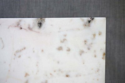 Table basse carrée en marbre blanc - Verona