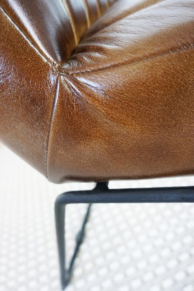 Fauteuil vintage en cuir Standing