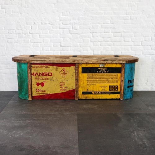 Banc bois et métal