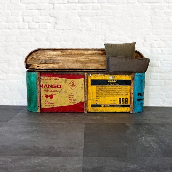 Banc bois et métal