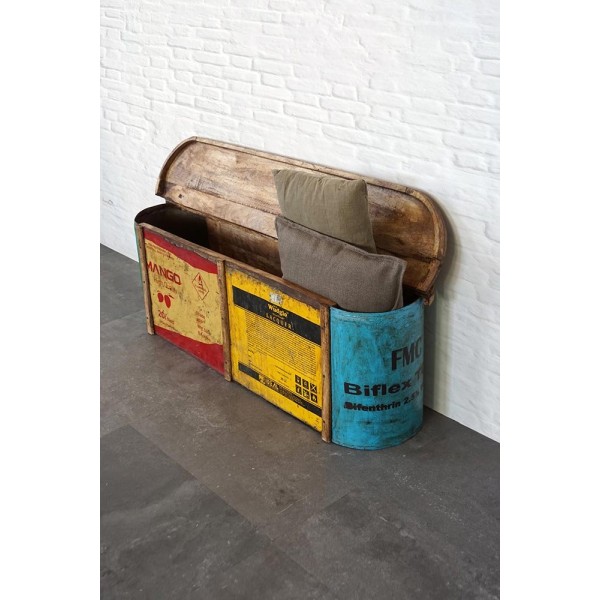Banc bois et métal