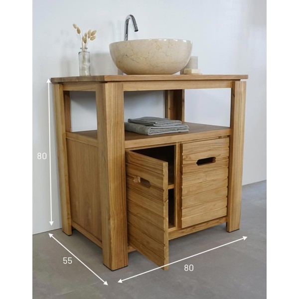 Meuble de salle de bain 80 cm - Azur