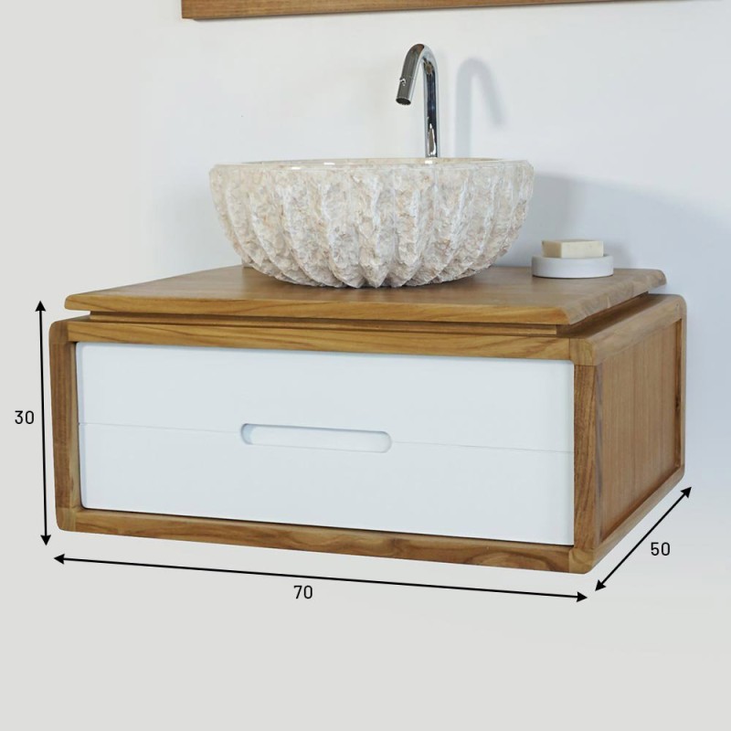 Meuble de salle de bain 70 cm - Duo