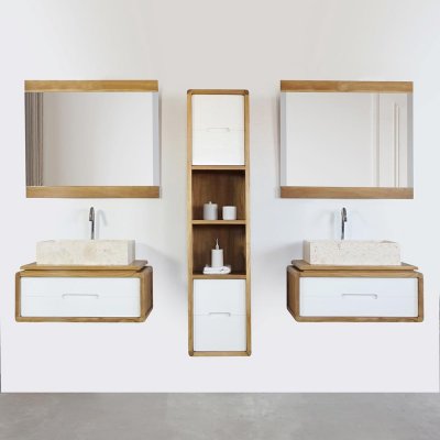 Meuble de salle de bain 70 cm - Duo