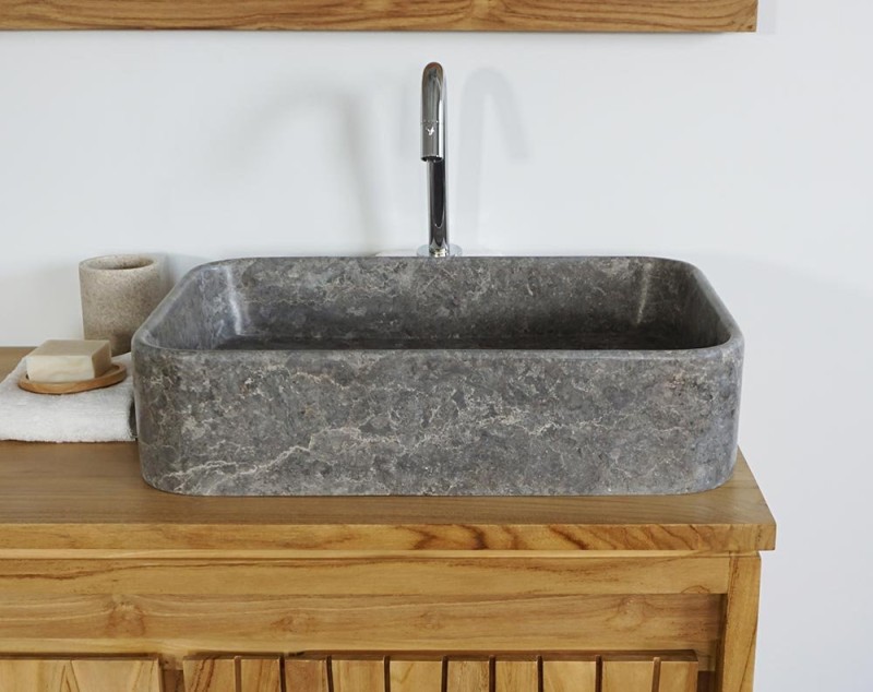 Vasque de salle bain à poser en pierre - Sunflower