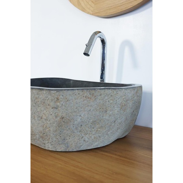 Vasque de salle bain à poser en pierre - River Stone