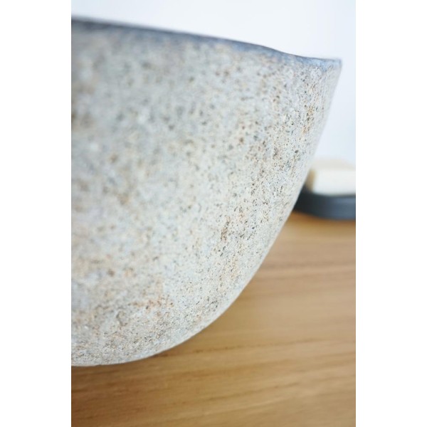 Vasque de salle bain à poser en pierre - River Stone