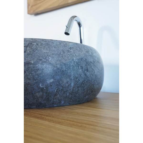 Vasque de salle bain à poser en pierre - Lotus