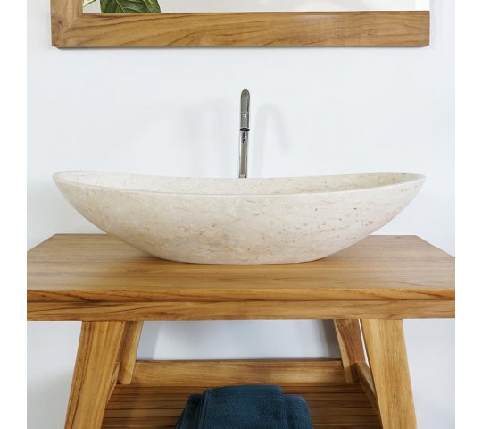 Vasque de salle bain à poser en pierre - Amethyst