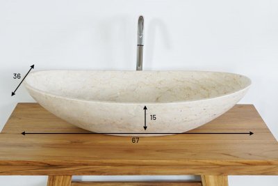 Vasque de salle bain à poser en pierre - Amethyst