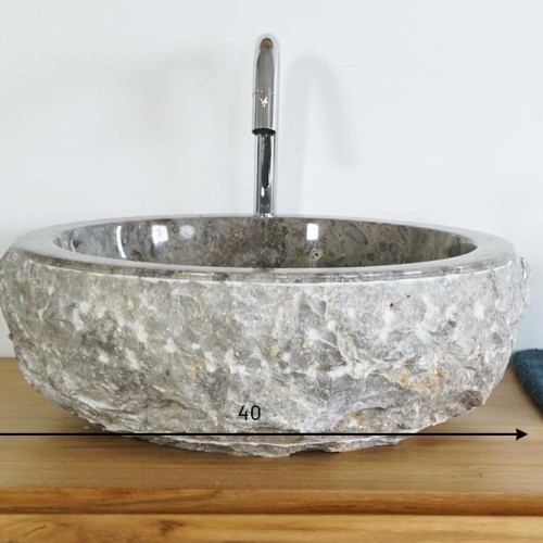 Vasque de salle bain à poser en pierre - Big Marmo