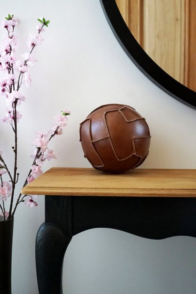 Ballon de football en cuir vintage