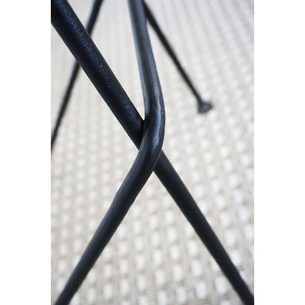 Tabouret haut en acier et bois