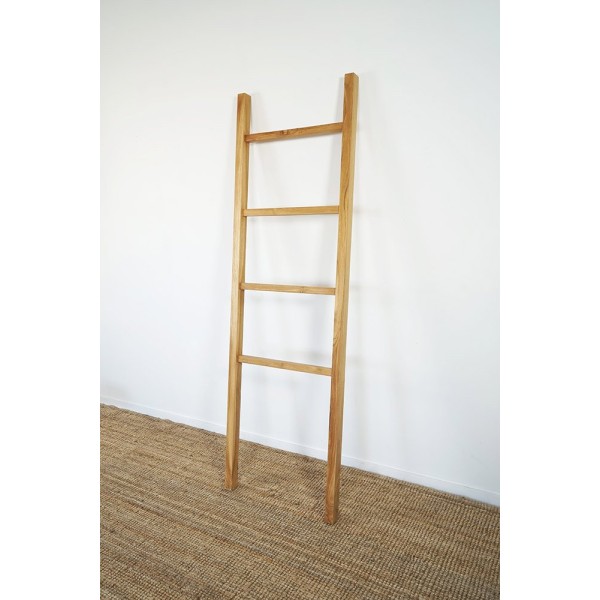 Échelle porte serviette en bois de teck 180 cm