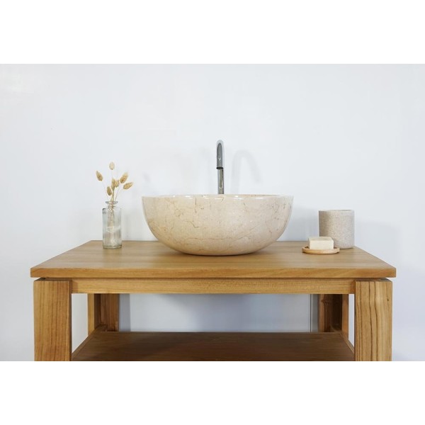 Vasque de salle bain à poser en pierre - Mangkok