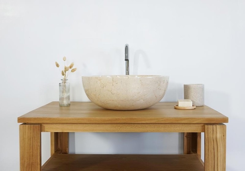 Vasque de salle bain à poser en pierre - Mangkok
