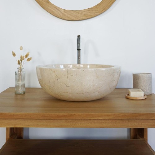 Vasque de salle bain à poser en pierre - Mangkok