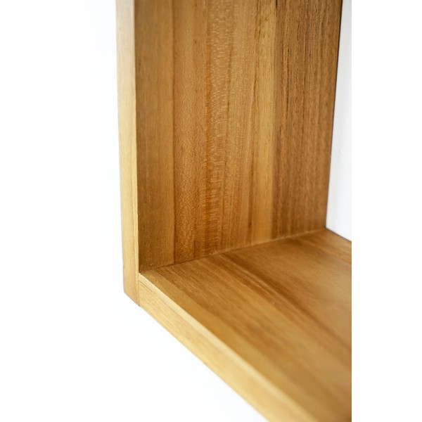 Etagère murale en teck 30 x 35 cm