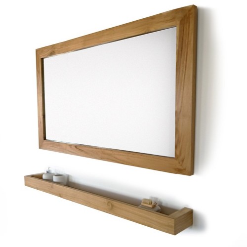 Miroir Rectangulaire 120 cm cadre en teck massif