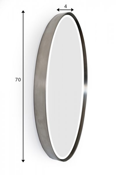 Miroir rond 70 cm avec cadre en metal