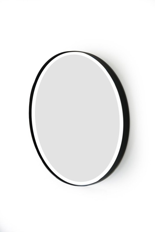 Miroir rond 70 cm avec cadre en fer