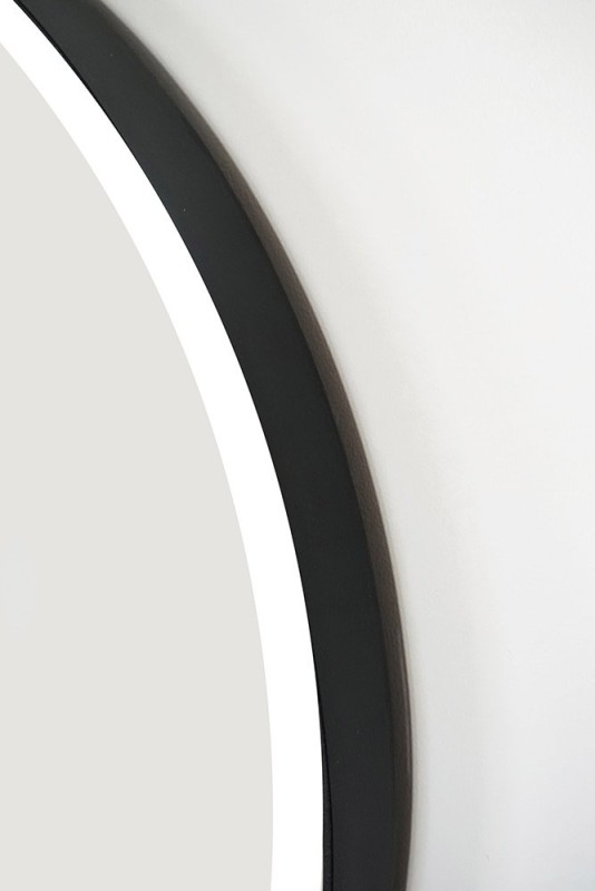 Miroir rond 70 cm avec cadre en fer