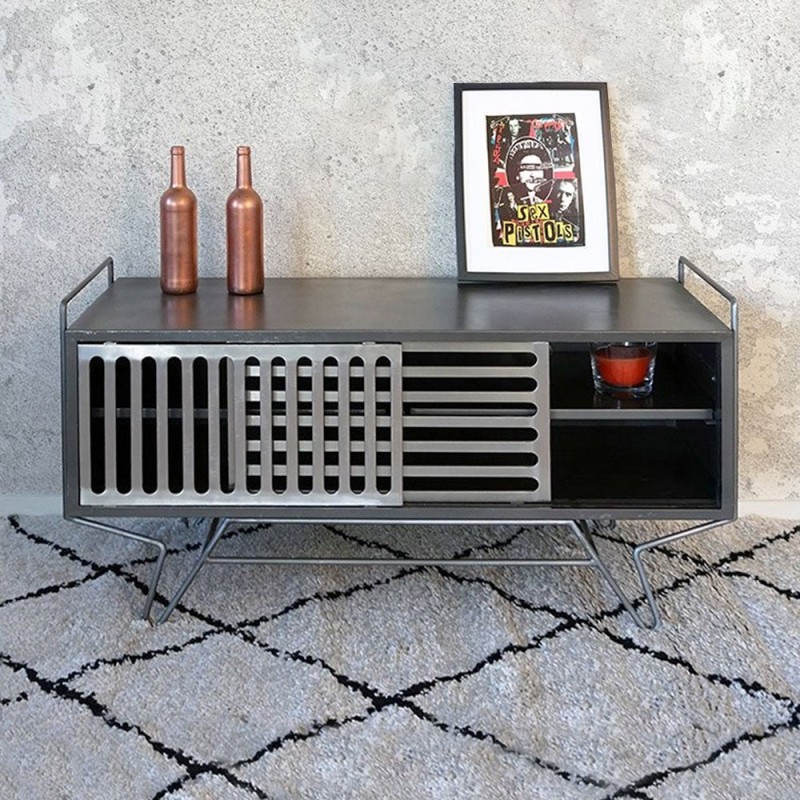 Petit meuble TV métal design - Sixties