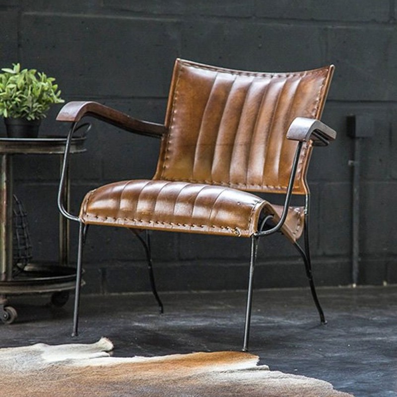 Fauteuil vintage en cuir Cosy 1 place