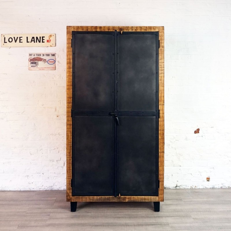 Armoire industrielle bois et métal - Brooklyn