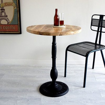 Table ronde industrielle bistrot 60 cm