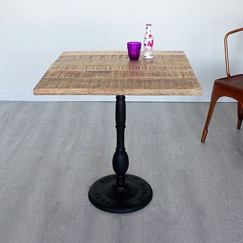 Table restaurant bistrot carrée 70 cm