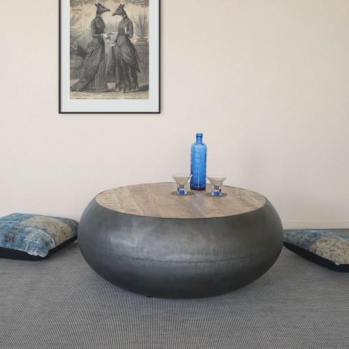 Table basse bois et métal Essential