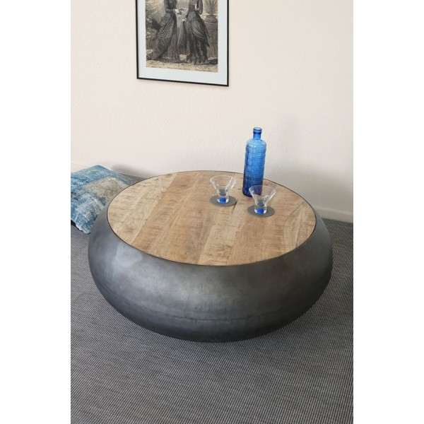 Table basse bois et métal Essential