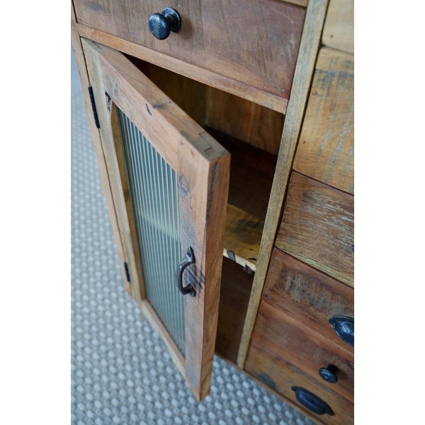 Meuble de rangement en bois massif recyclé