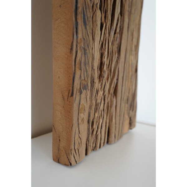 Miroir en bois brut rectangulaire 25 x 150 cm