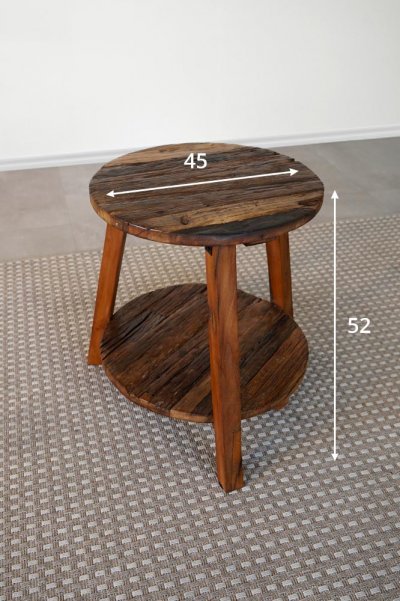 Table d'appoint bois recyclé ancien - Reborn