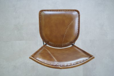 Chaise vintage métal et cuir SMART