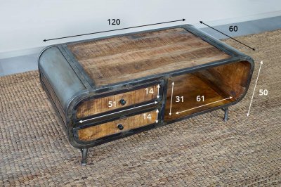 Table basse industrielle Manchester