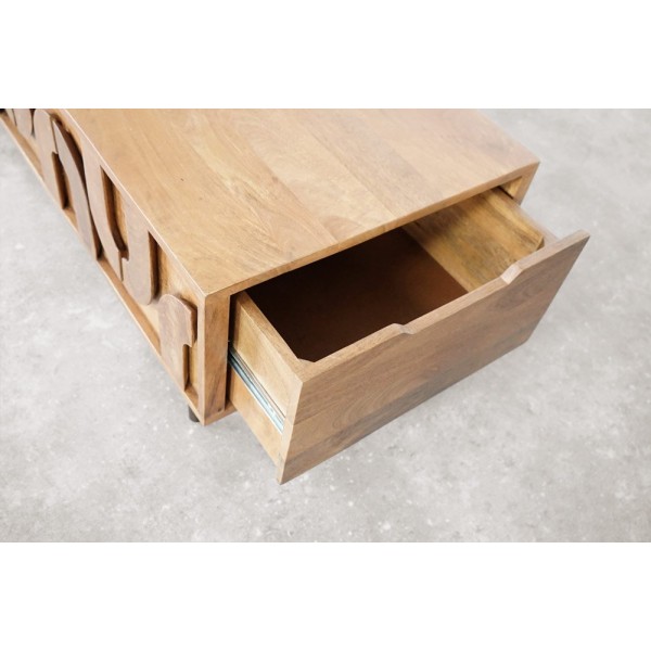 Table basse en manguier massif - Flow