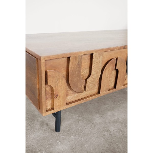 Table basse en manguier massif - Flow