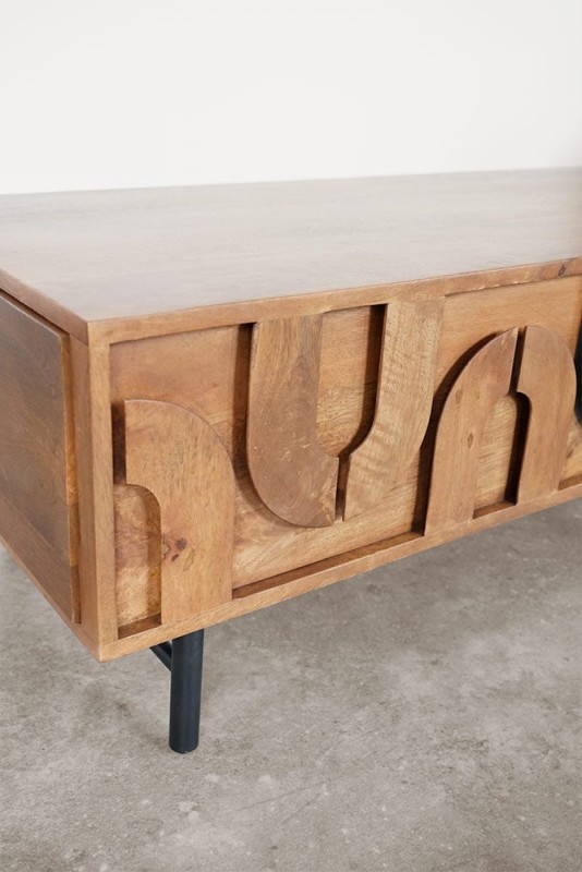 Table basse en manguier massif - Flow