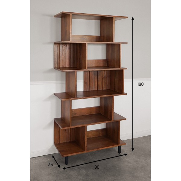 Bibliothèque en bois massif 90 cm
