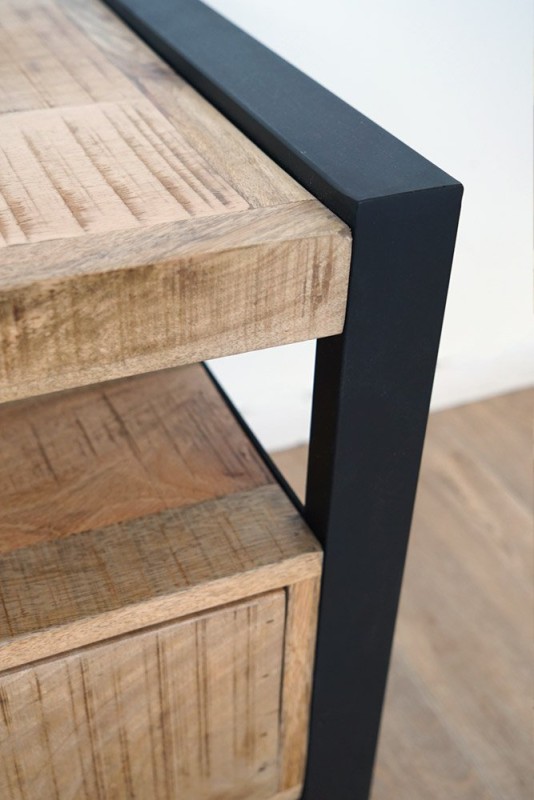 Meuble TV bois et métal 160 cm - Babs