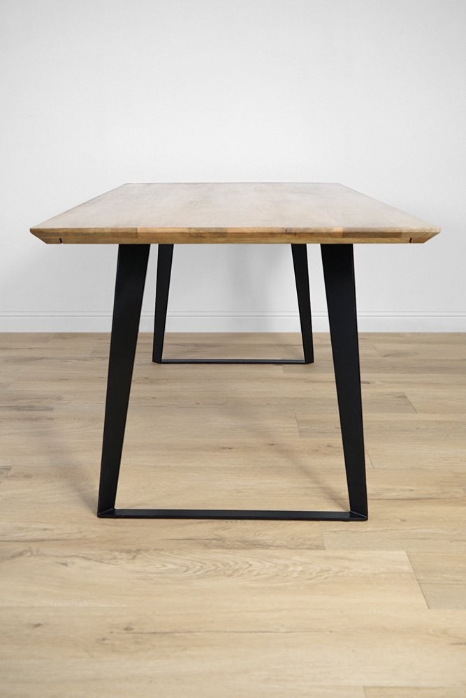 Table De Salle à Manger Bois Et Métal - 1m80 De Long - Parfaite Pour Cuisine Ou Salon