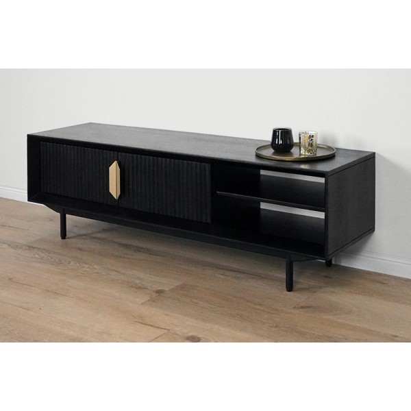 Meuble TV en bois naturel - Selena