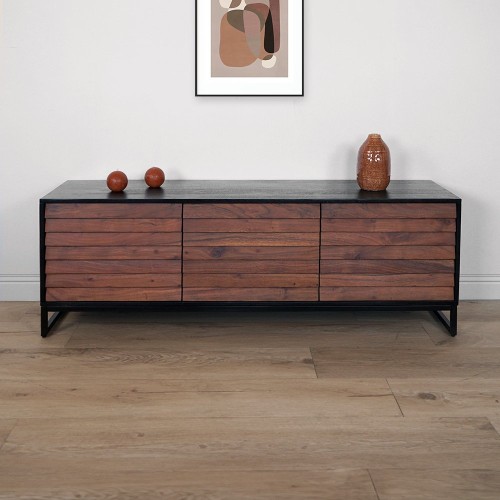 Meuble TV 150 cm en bois naturel - Tamara