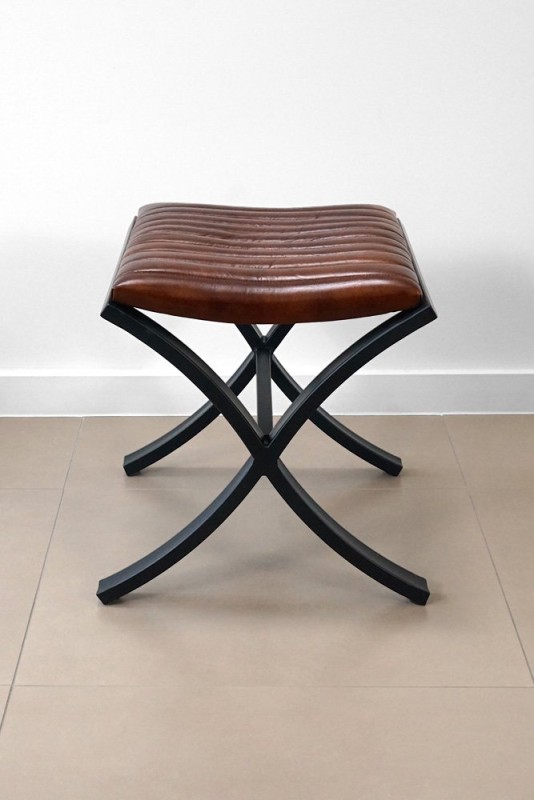 Pouf en cuir Cuba