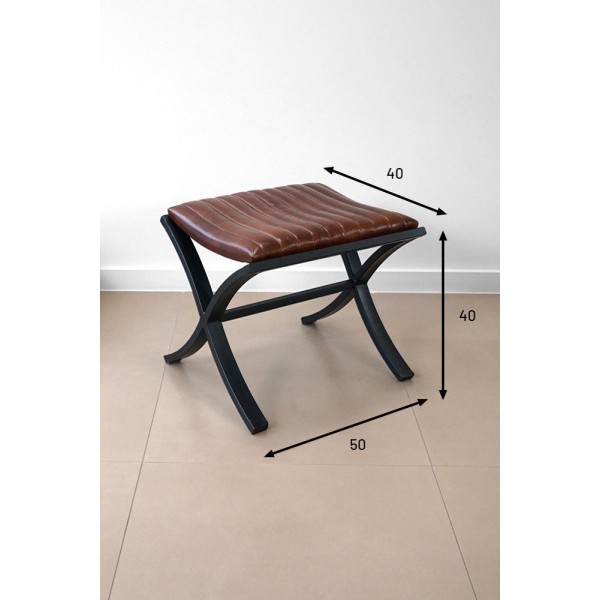 Pouf en cuir Cuba