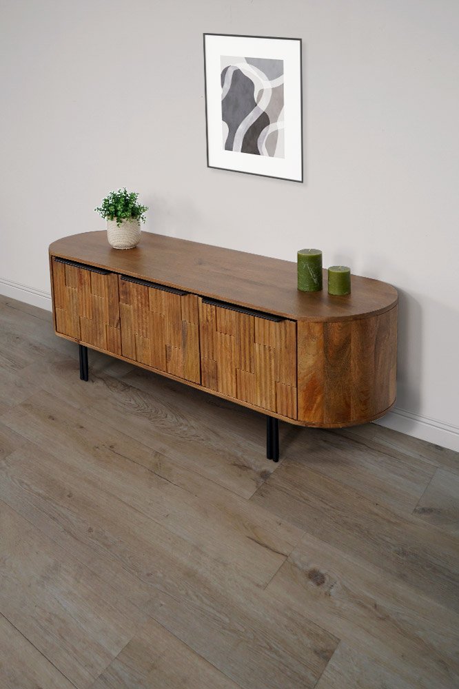 Meuble TV But En Bois Massif - Bleu - 90x40x55 Cm - Neuf