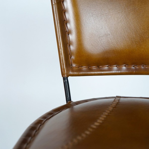 Chaise de bar vintage métal et cuir SMART
